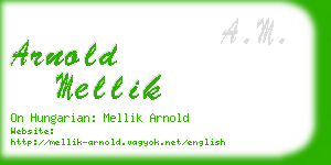 arnold mellik business card